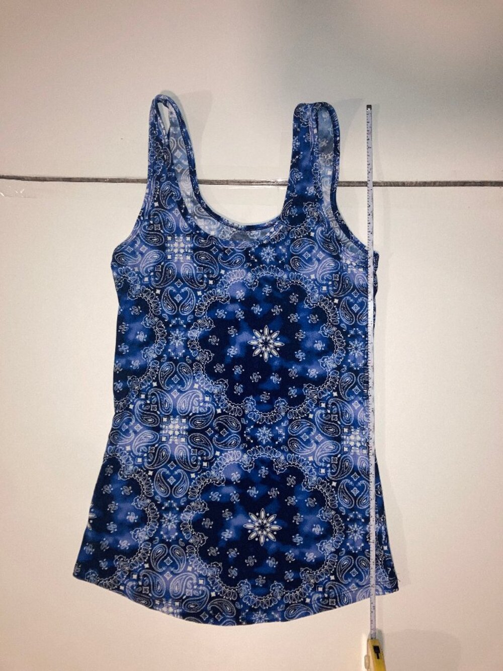 No Boundaries Blue Bandana Print Tank Top Small (3-5) RN 52469